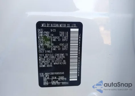2024 Nissan Armada Sl 4Wd from USA, damaged, VIN JN8AY2BB1R9850546